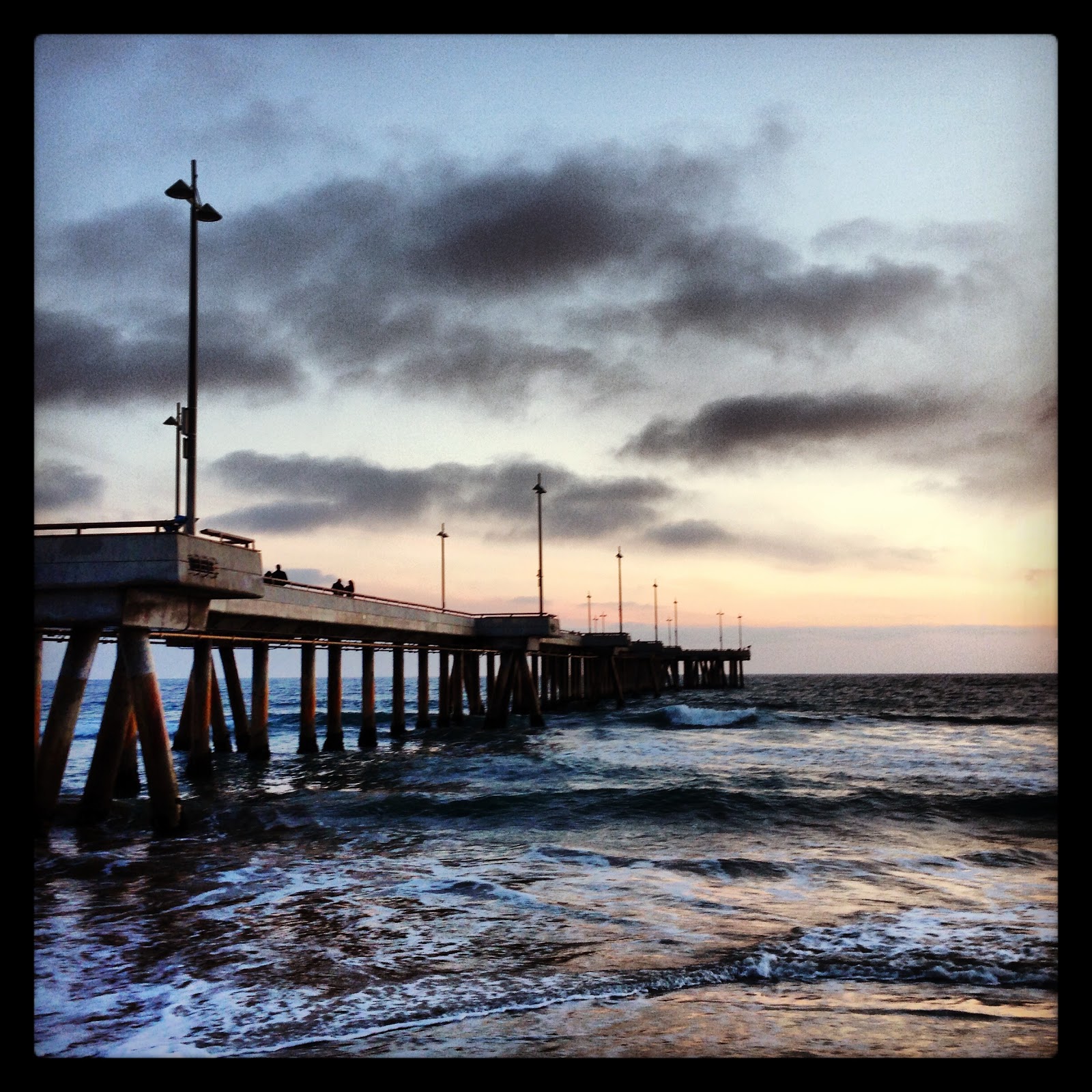 People & Places Sunset Venice Beach Pier, CA