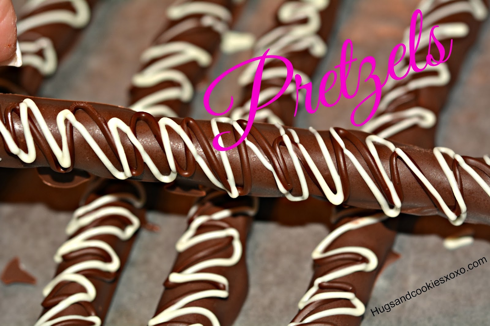 CHOCOLATE DIPPED PRETZEL RODS Hugs and Cookies XOXO