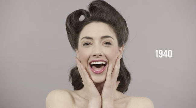 The swinging 1940s. - A Video Breaks Down 100 Years Of Beauty Trends In One Minute The swinging 1940s. - A Video Breaks Down 100 Years Of Beauty Trends In One Minute