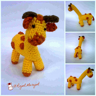 Jerapah Rajut, Crochet Giraffe, Amigurumi Giraffe
