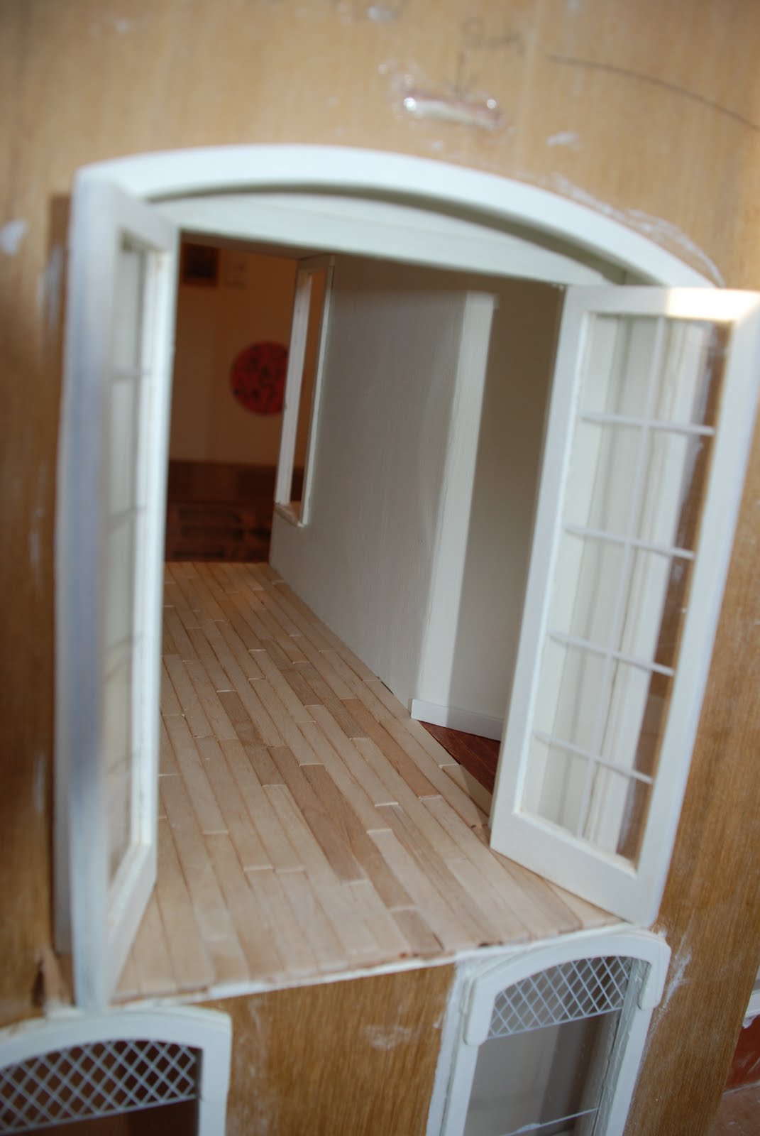 mini amy Real wooden doll house floors.