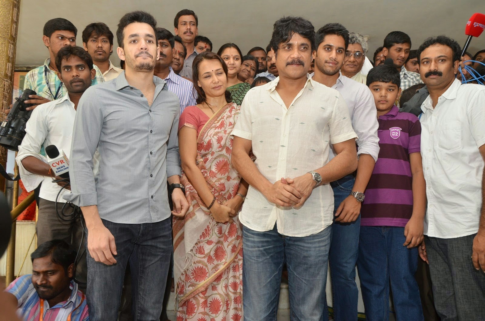 Nagarjuna Family At Saibaba Temple