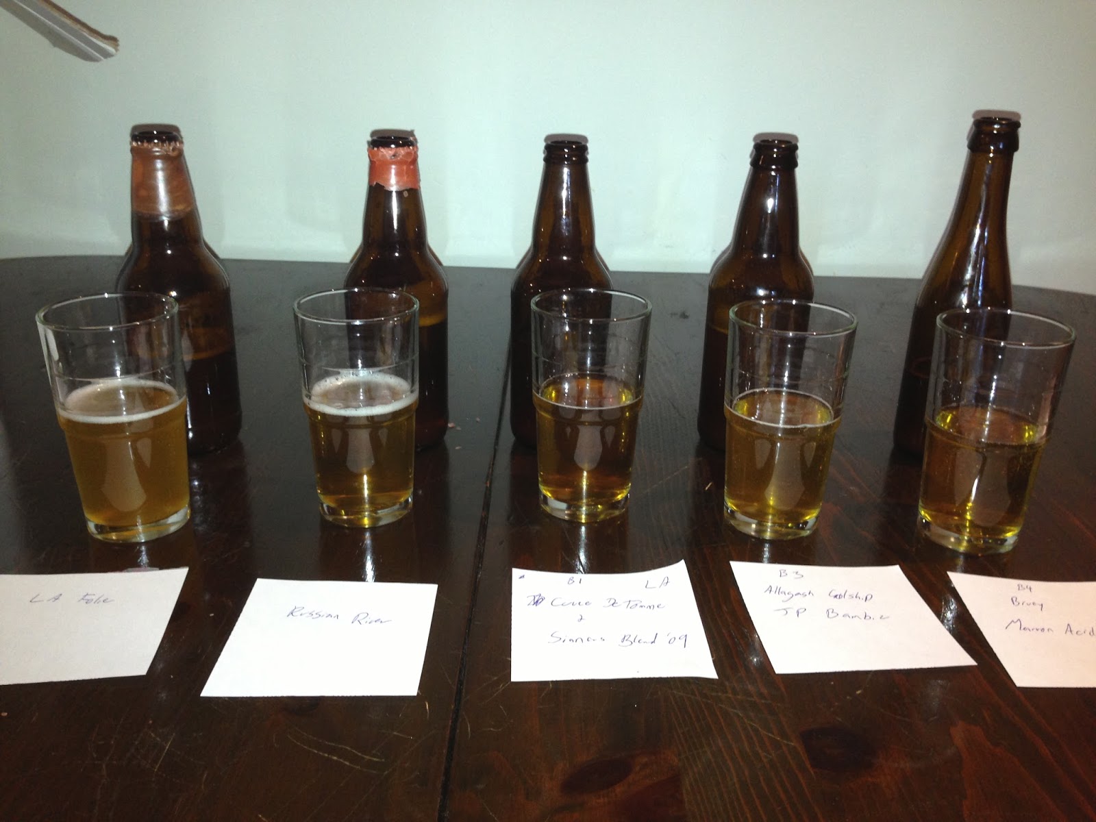 one wort, five beers tasting sour golden ales fermented with dregs