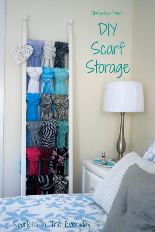 DIY Scarf Storage...Step by Step! Sparkles in the Everyday!