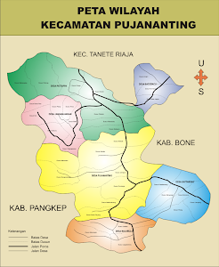 Peta Kecamatan Pujananting
