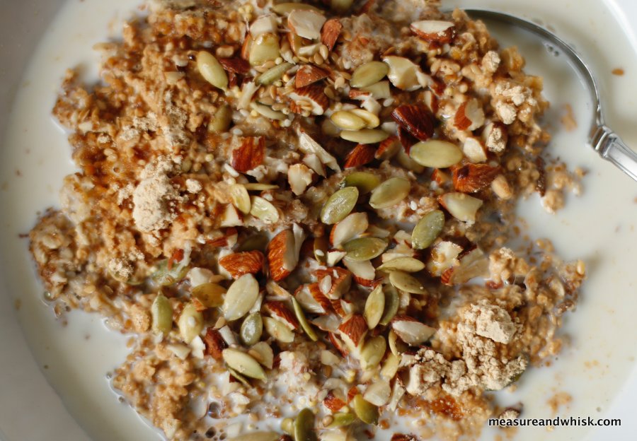 MultiGrain Peanut Butter Oatmeal Measure & Whisk Real food cooking