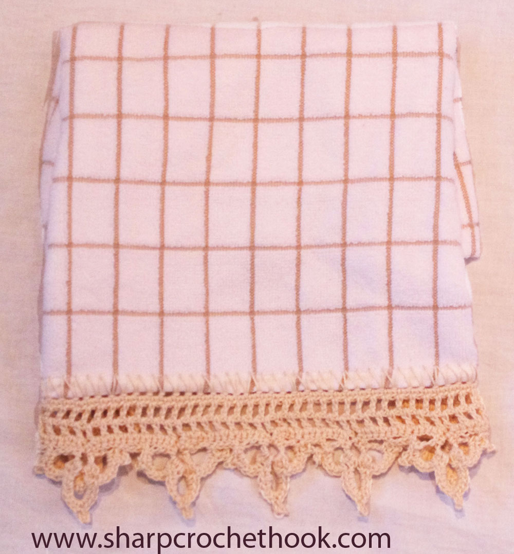 Sharp Crochet Hook Towel crochet edging