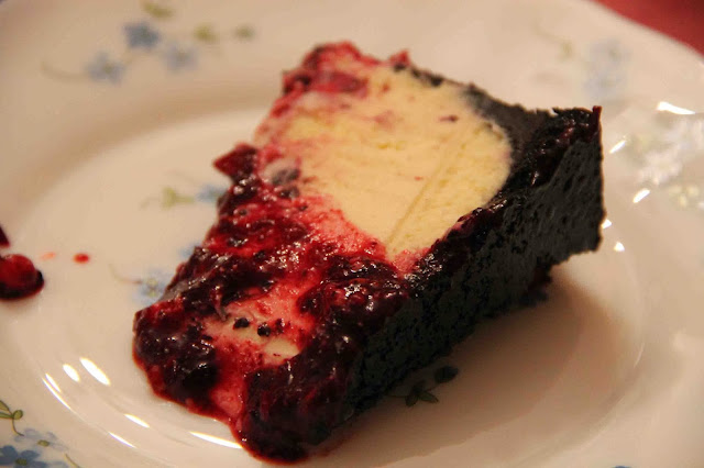 Cheesecake chocolat blanc et fruits rouges