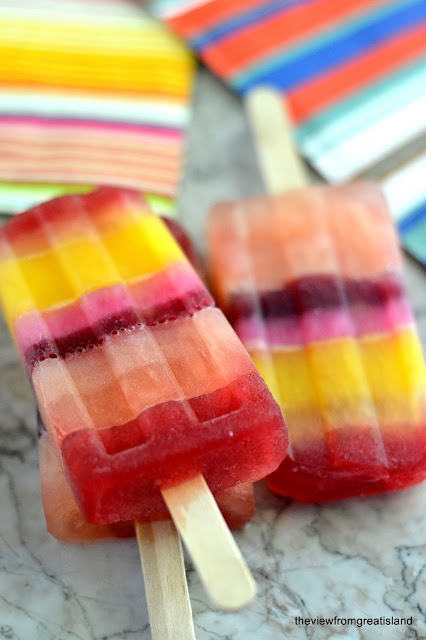 Striped Juice Pops