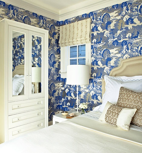 Beautiful Blue and White Bedrooms