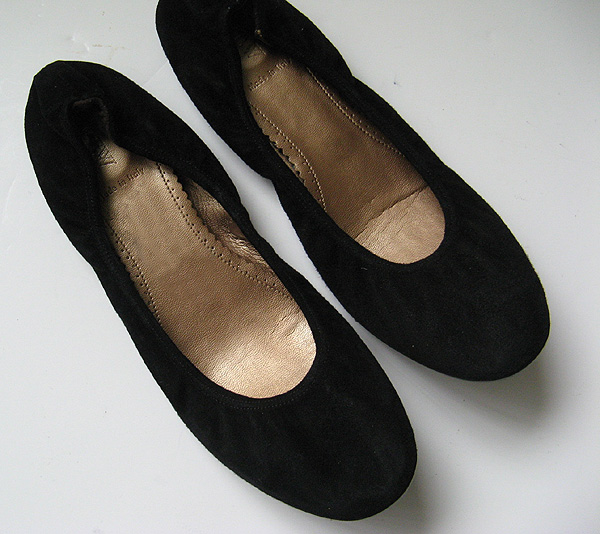J.CREW BALLET FLATS BLACK SUEDE BALLET FLATS SIZE 9