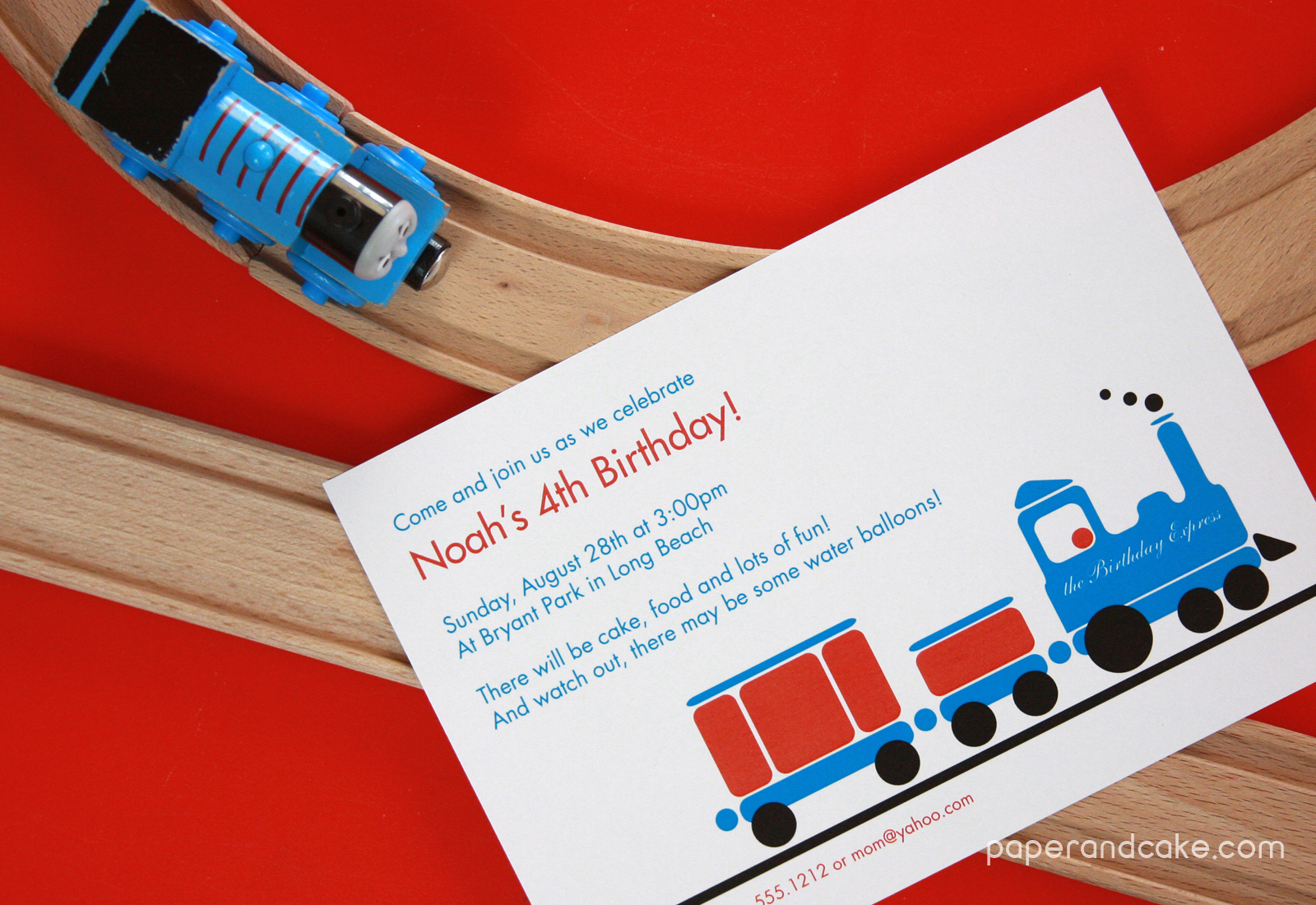 free printable train invitations