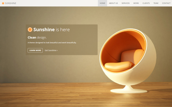 Download Sunshine 1.0 - One Page Responsive Theme