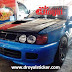 Sticker Mobil Starlet Biru glossy & Sticker karbon