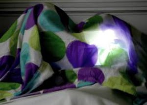 A flashlight under the covers