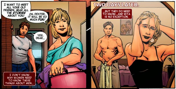 Dexter y Rita en el cómic "Dexter" publicado por Marvel / Planeta DeAgostini Cómics Dexter y Rita en el cómic "Dexter" publicado por Marvel / Planeta DeAgostini Cómics
