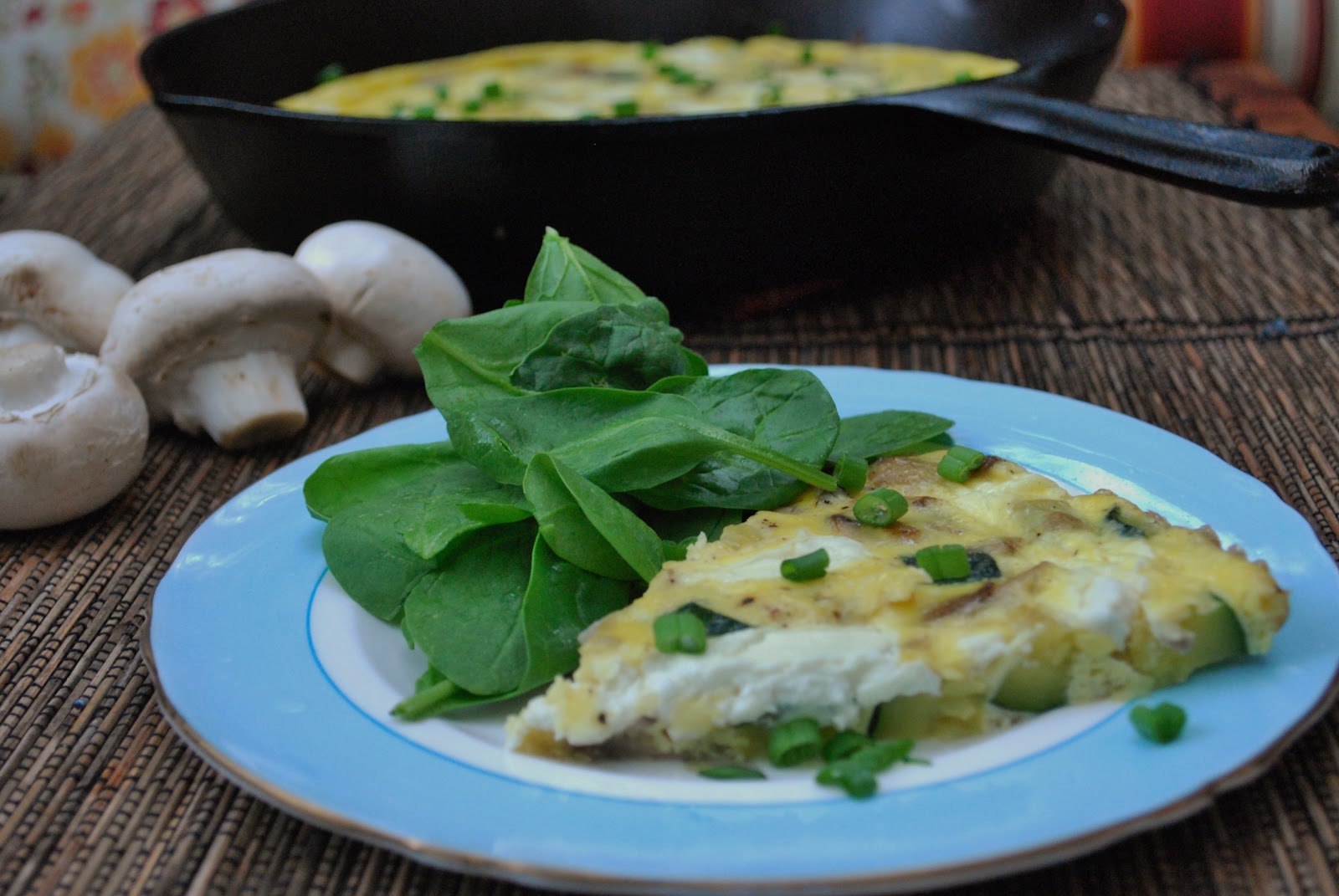 Cheese Please Mushroom & Goat Cheese Frittata for the TaTa's