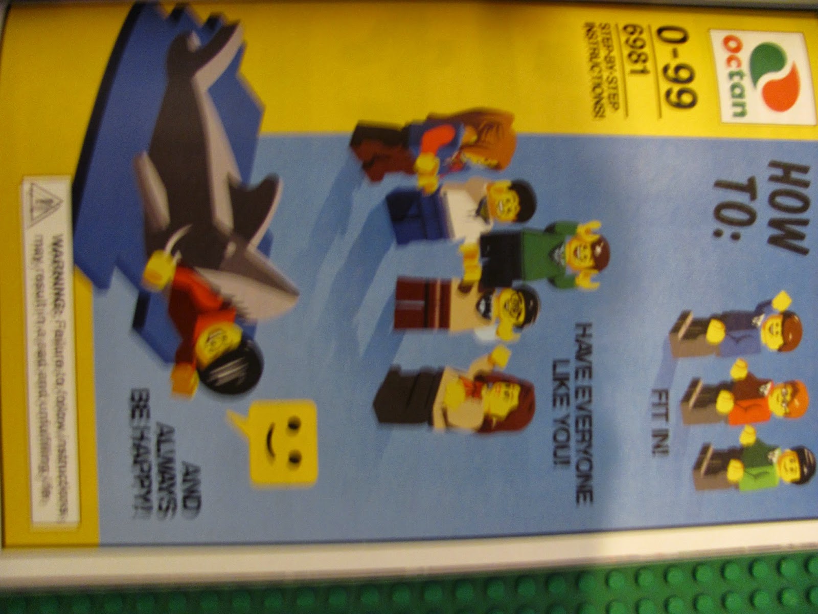 "Instructions for how to fit in..." Poster from the Lego Movie lego