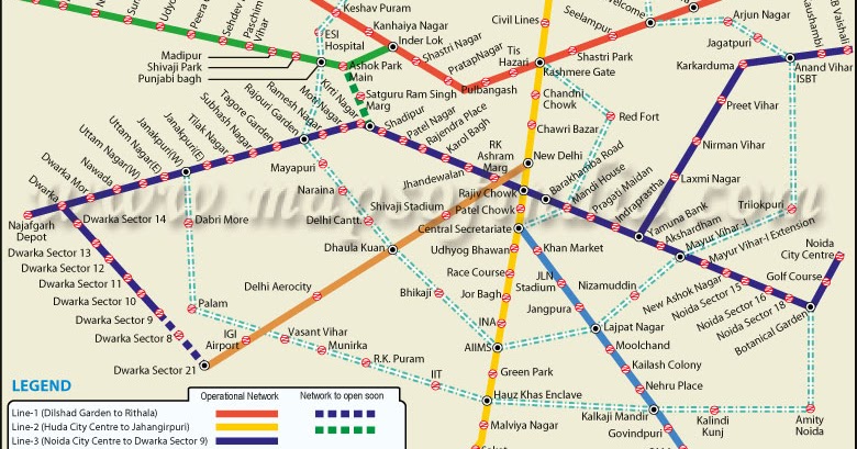 New metro map delhi download