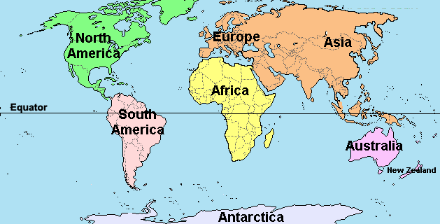 world map continents and countries. world map continents outline.