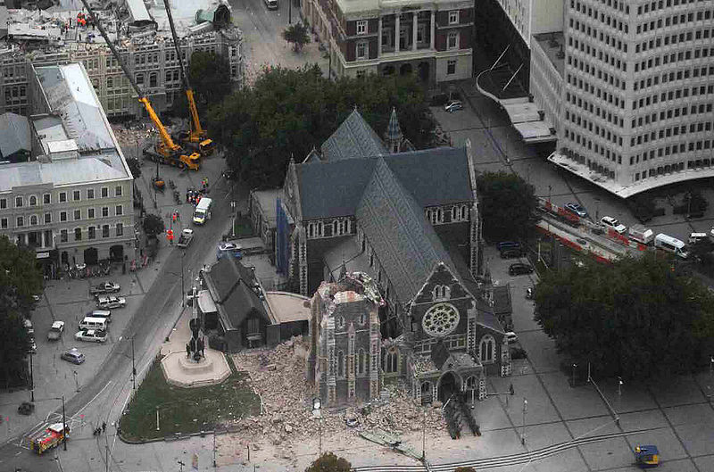 christchurch cathedral toppled
