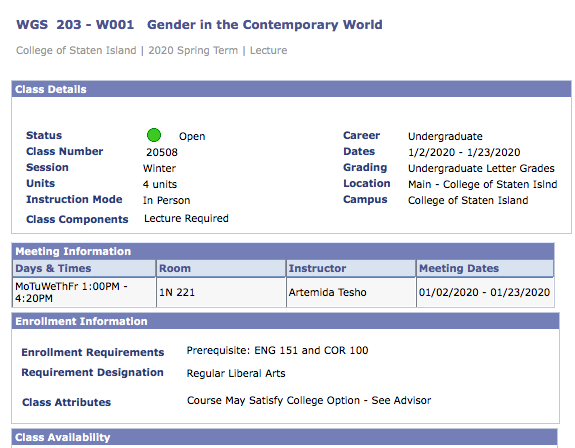 College Of Staten Island Legal Studies Institute 2019