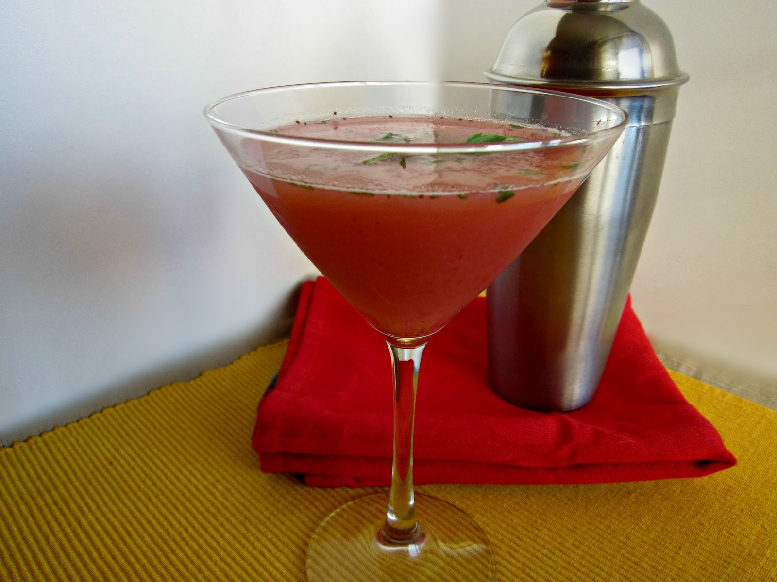 Hungry Couple Strawberry and Basil Martini