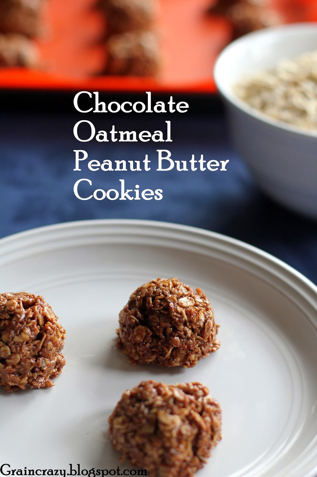 Grain Crazy Refrigerator Chocolate Oatmeal Peanut Butter Cookies