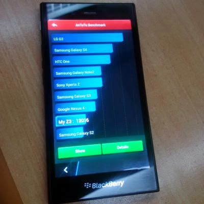 Benchmark BlackBerry Z3