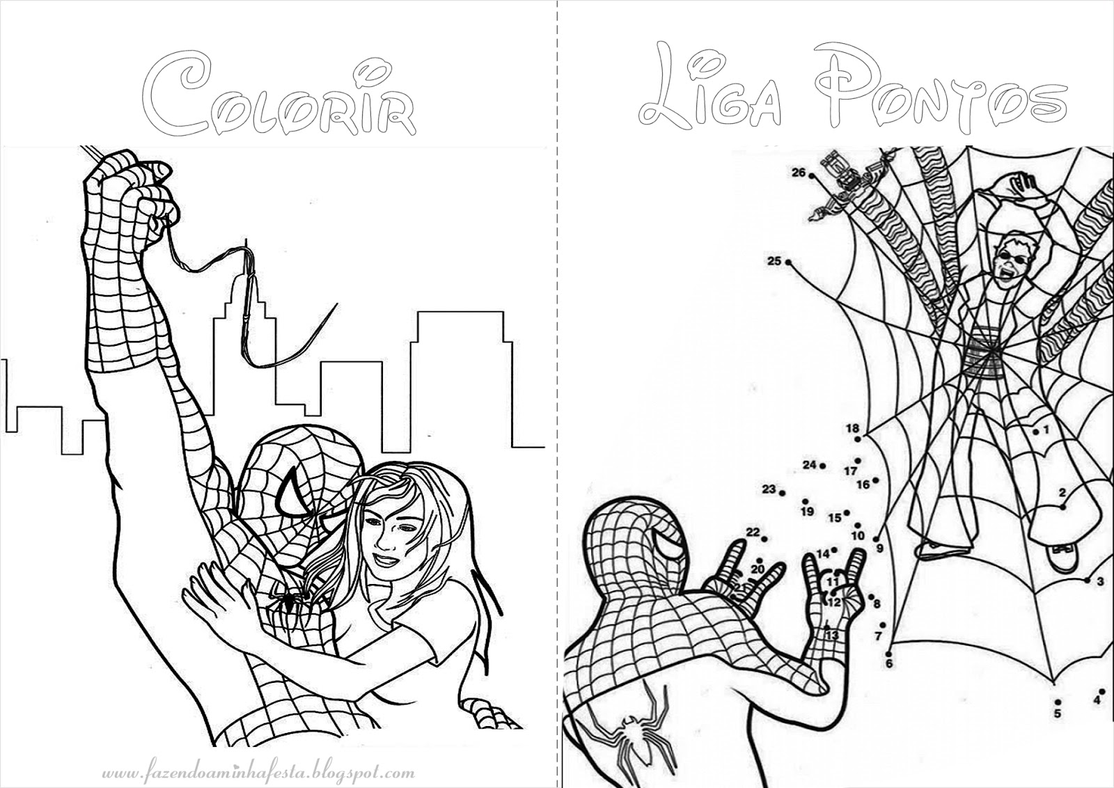 imagens para colorir do homem aranha