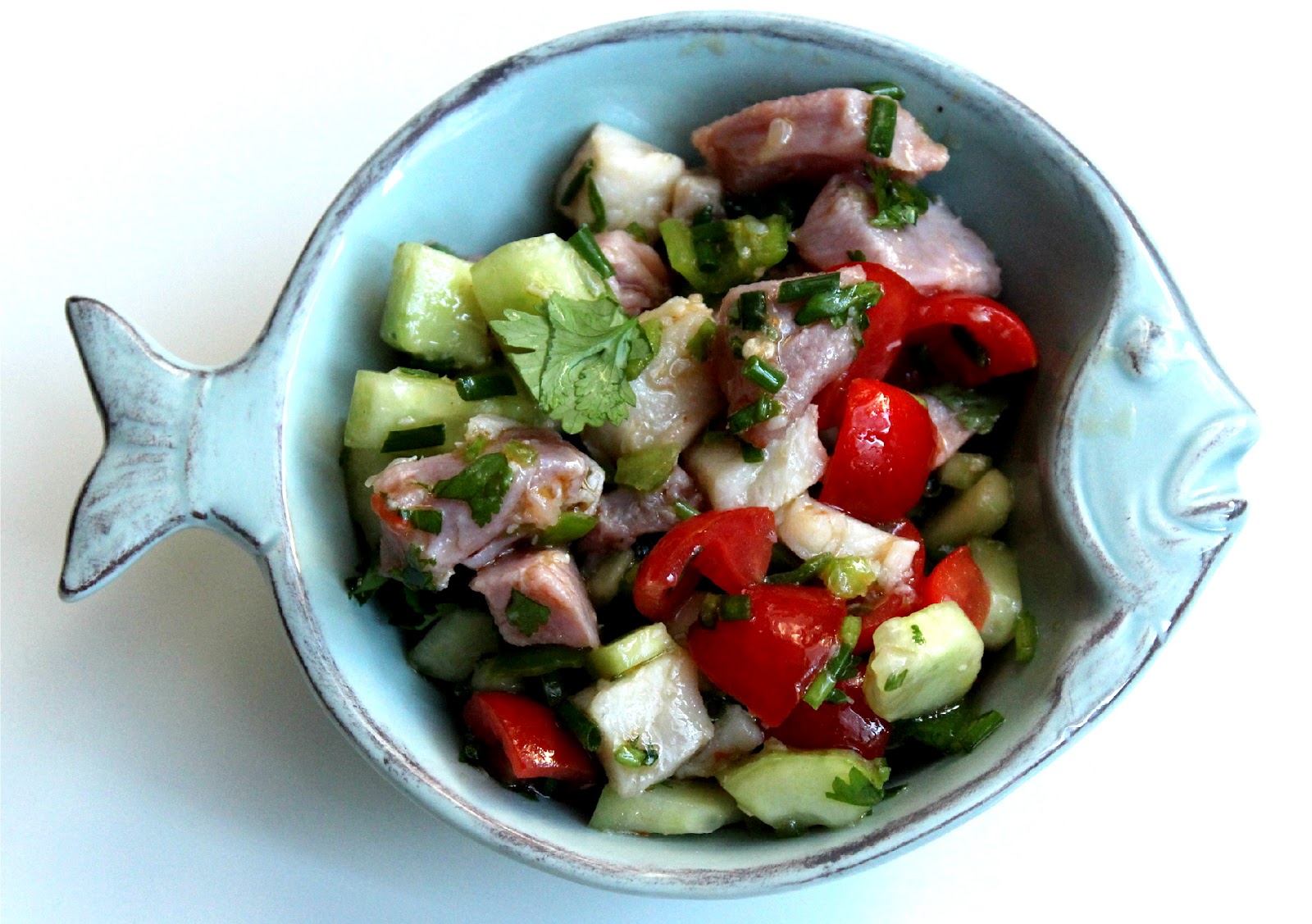 Nuts about food Tuna and swordfish ceviche