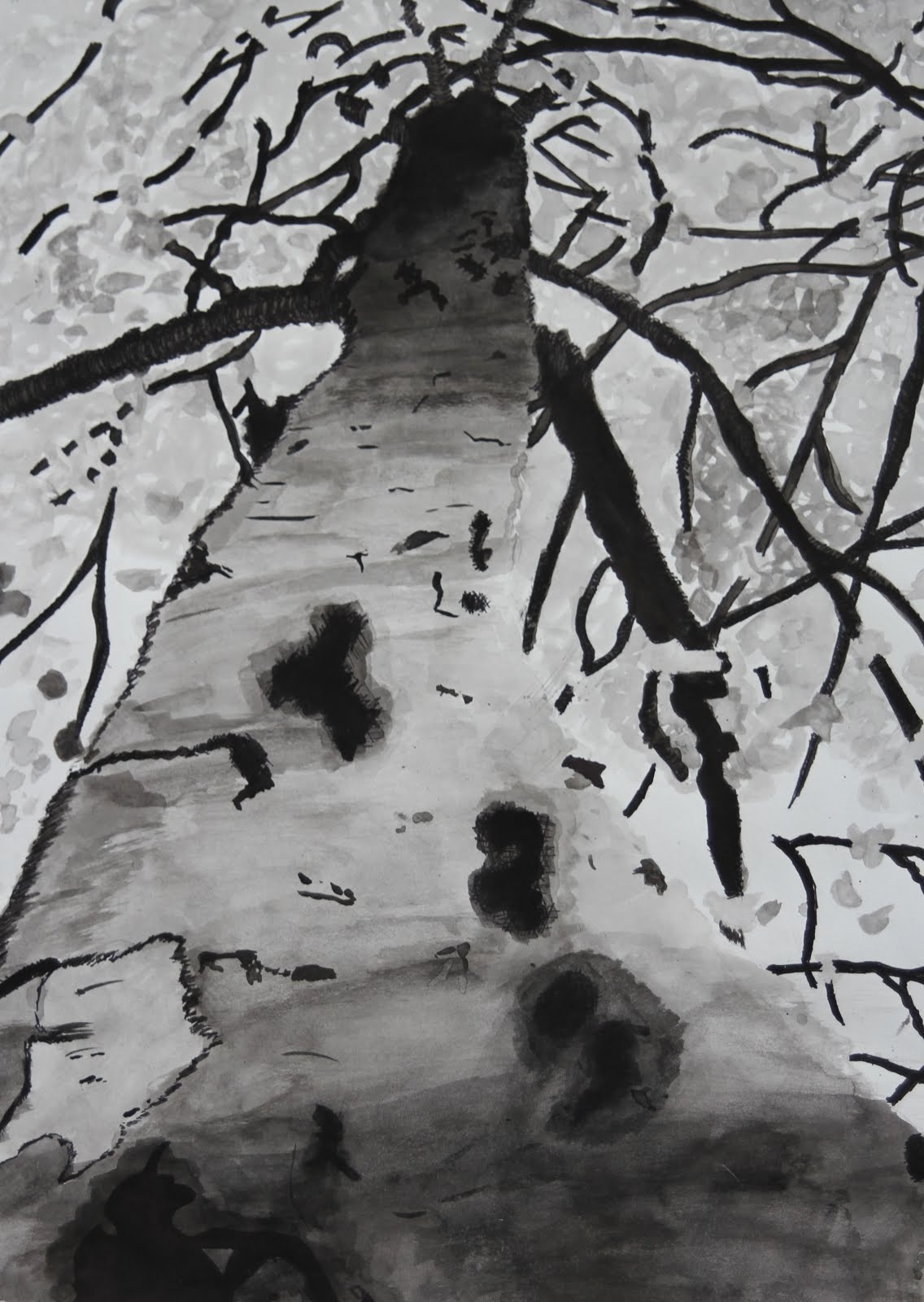 Student Art: Pen & Ink Trees