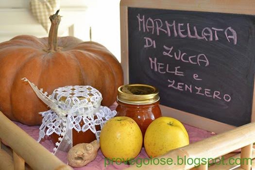 marmellata zucca, mele e zenzero