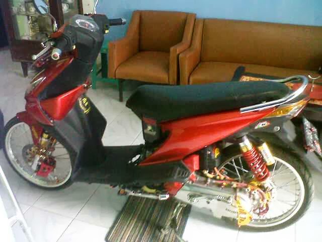 Modifikasi Honda Beat 2009 Merah Metalik | Modifikasi Honda | CB150R