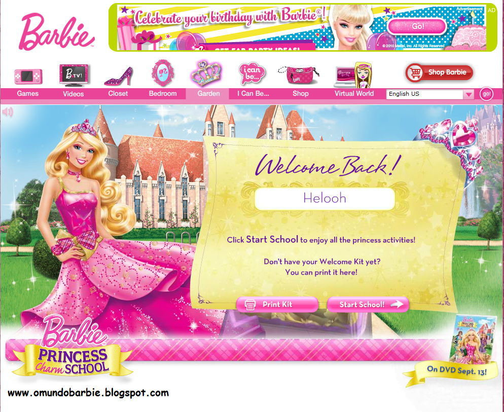 Jogo barbie escola princesas