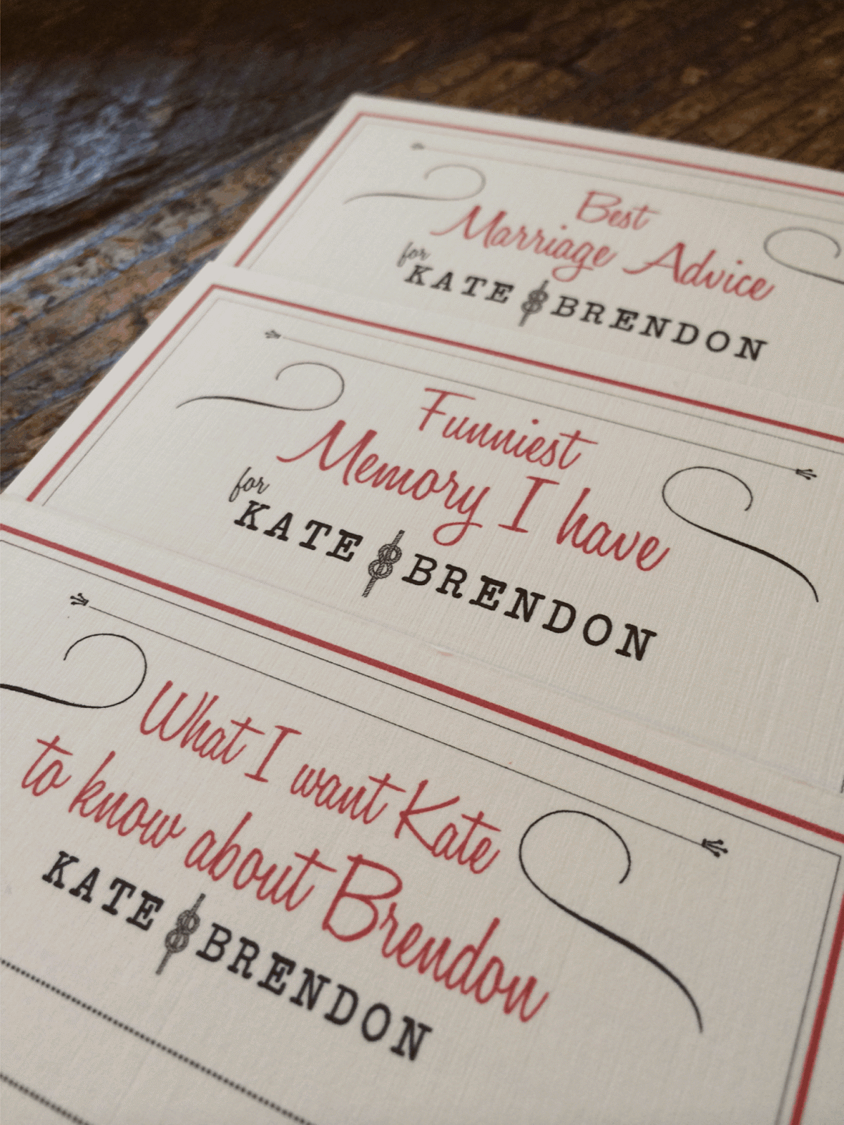 dani's details Tying the Knot Invitation