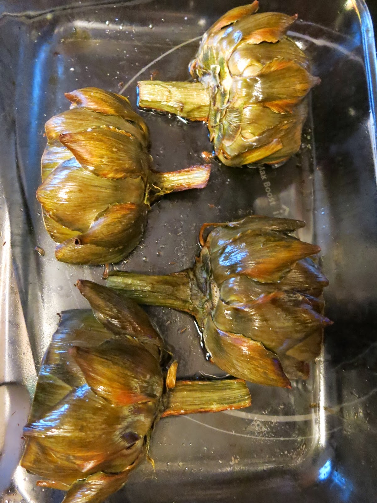 Roasted Artichokes With Lemon Garlic Butter