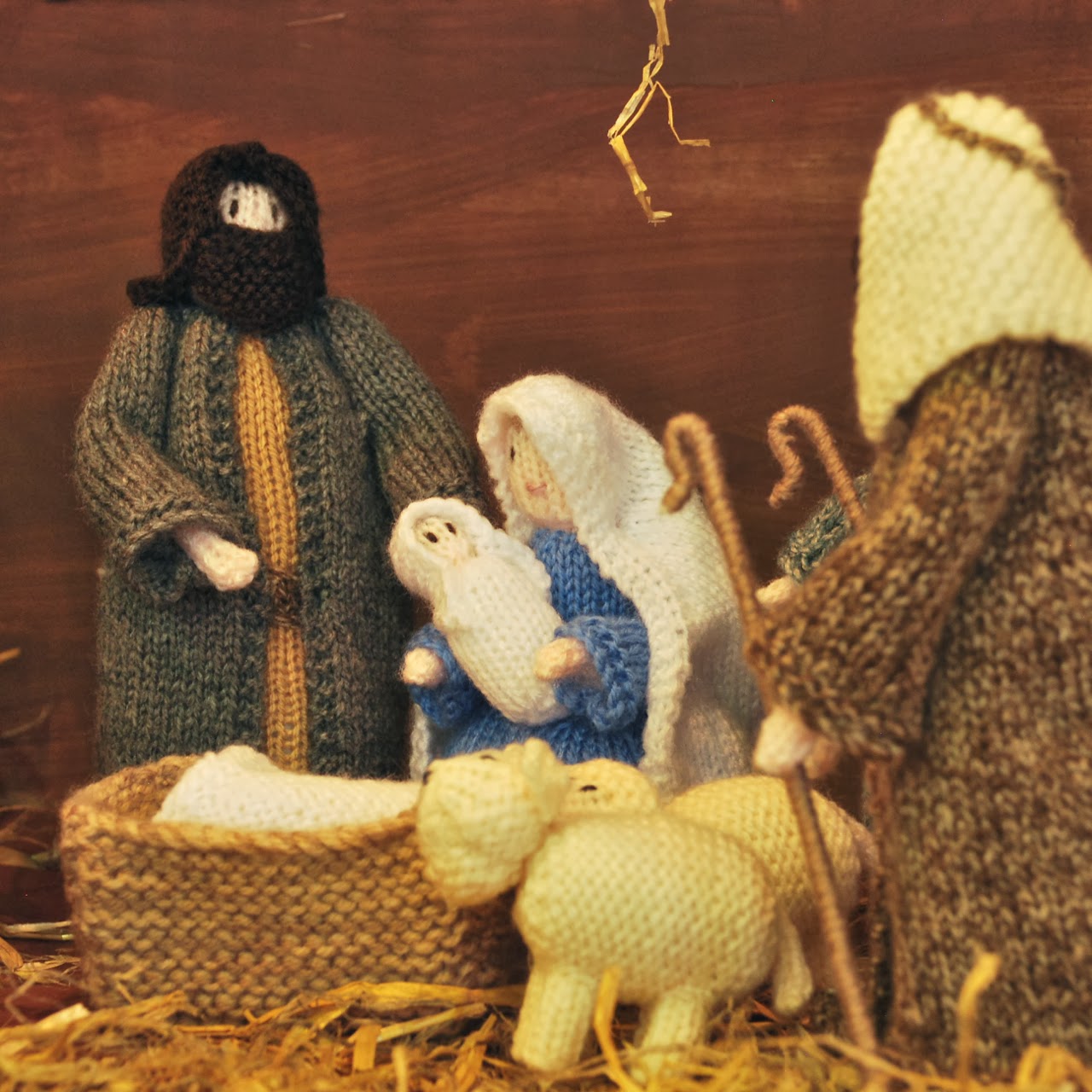 Stitchin' Bints Finished project, Knitted Nativity
