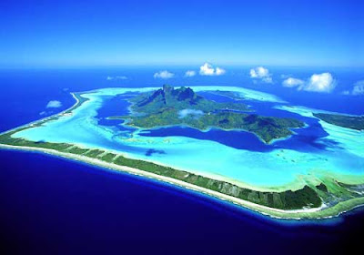 bora bora aerial photo map