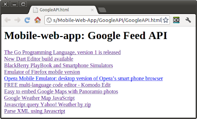 Google Feed API Google Feed API