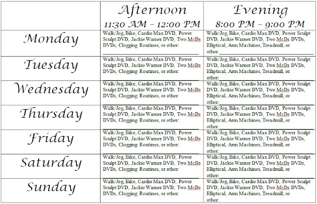 weekly exercise planner