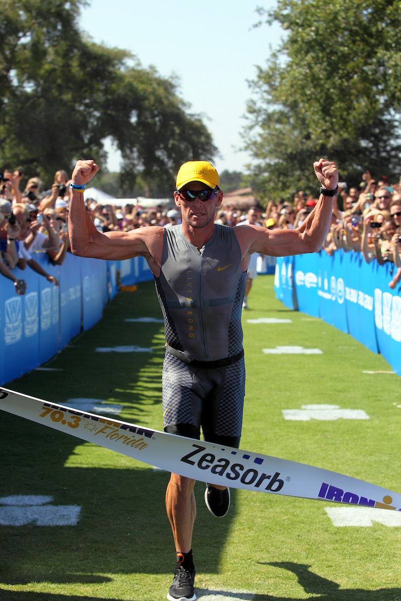 Jun 2, 2012. In his fourth event of the year, Lance Armstrong overpowered the field at Ironman  70.3 Florida, winning his first major triathlon in a time of.