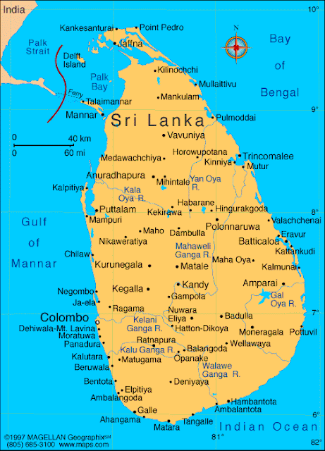 Sri Lanka Map Political Regional