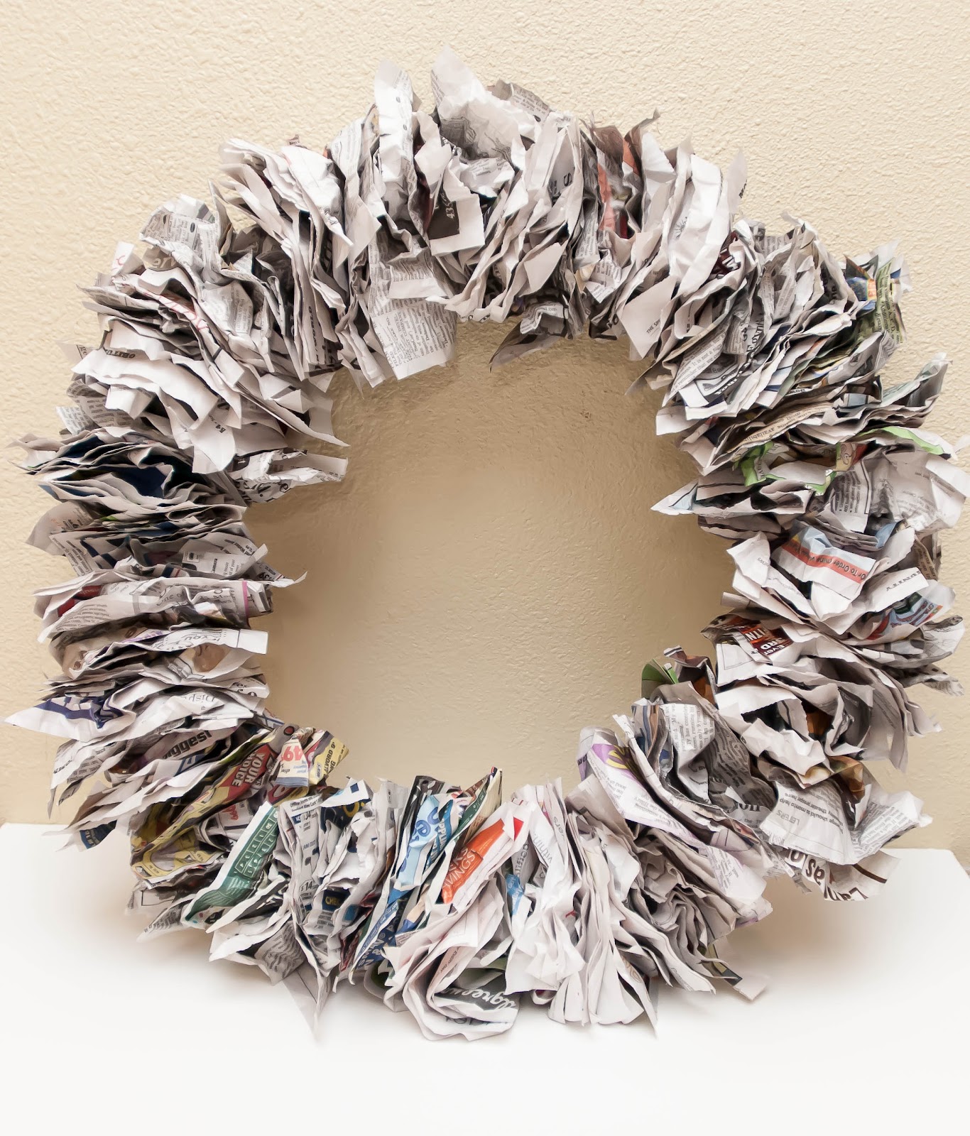 Sublime On A Dime Newspaper Wreath