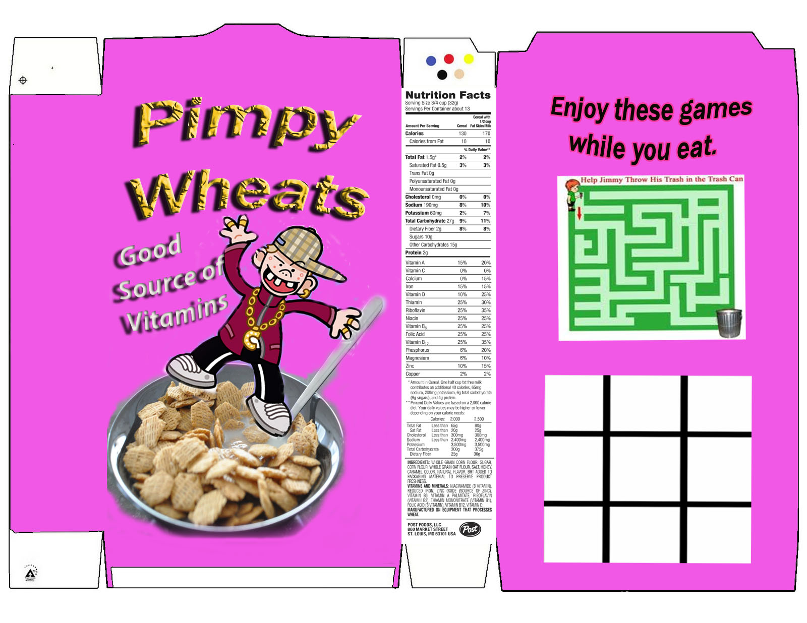 Shaylee's blog Cereal Box Dieline