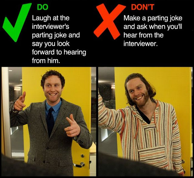 dos and donts of job interview Job interviews are never easy here are the 5 do's and 5 don'ts that might just be the difference between a rejection email and a job offer. dos and donts of job interview Job interviews are never easy here are the 5 do's and 5 don'ts that might just be the difference between a rejection email and a job offer.