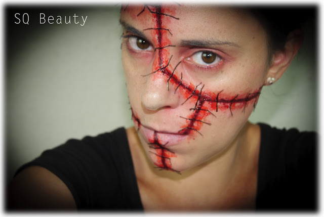 Cara cosida maquillaje efectos especiales Halloween, Stitched face special effects makeup  Silvia Quirós