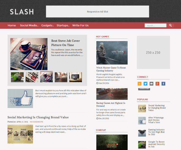 Slash - Tech/Magazine Blogger Template Slash - Tech/Magazine Blogger Template