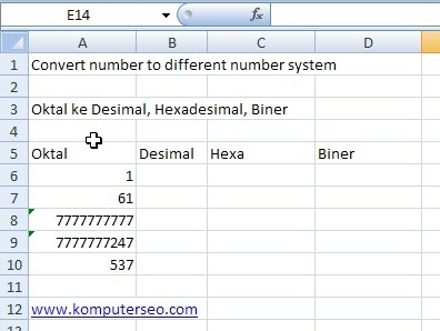 black-black�an: Konversi bilangan oktal ke biner, desimal dan heksadesimal