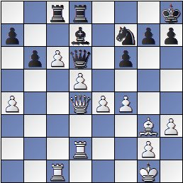 Posición de la partida de ajedrez Golmayo-Colle en el Torneo Internacional de Ajedrez Barcelona 1929